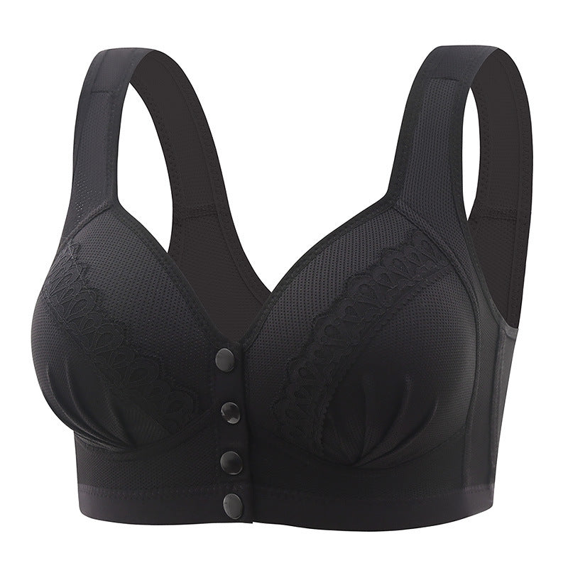 Front Button Breathable Skin-Friendly Cotton Bra
