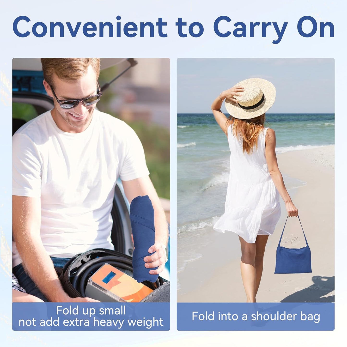 🏖️Summer Hot Sale 50% OFF🌞🌊Sun Lounger Towel in Bag with Pockets Storage