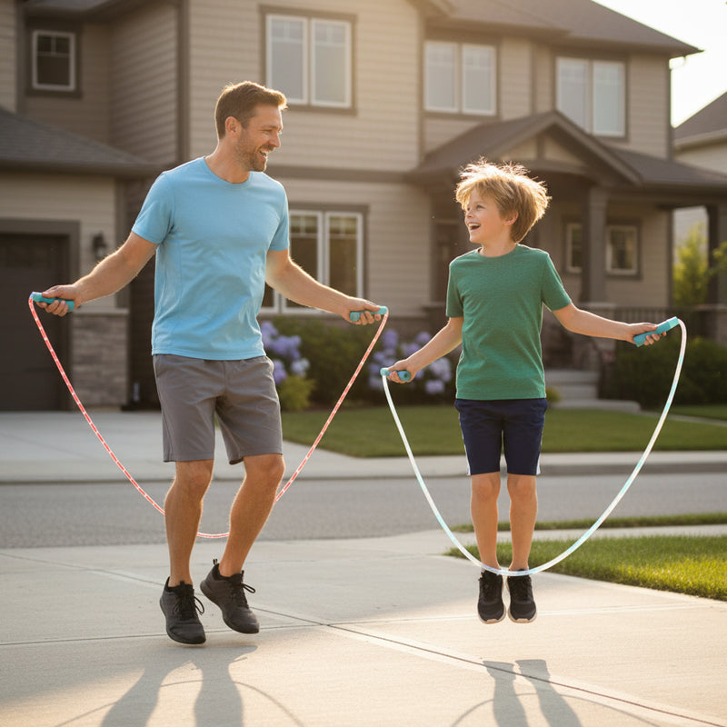 🔥 LED jump rope for kids – cool light show, adjustable length, and active play in the dark