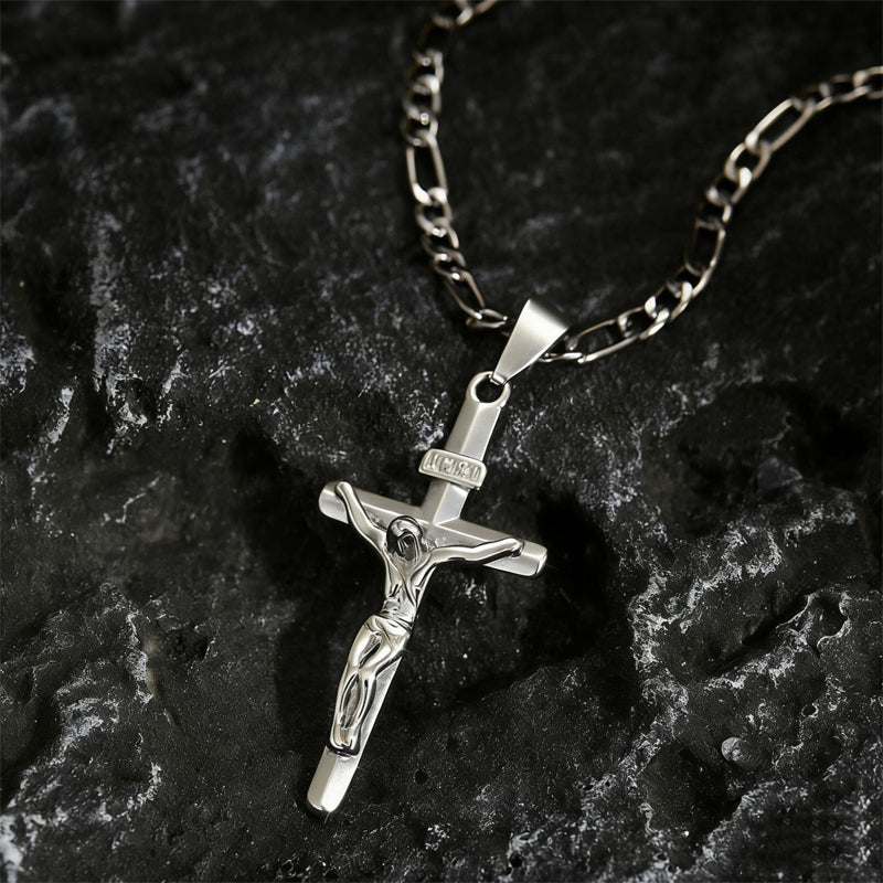 ⏰ BUY 1 GET 1 FREE!✝️Gold-Tone Crucifix Pendant Necklace