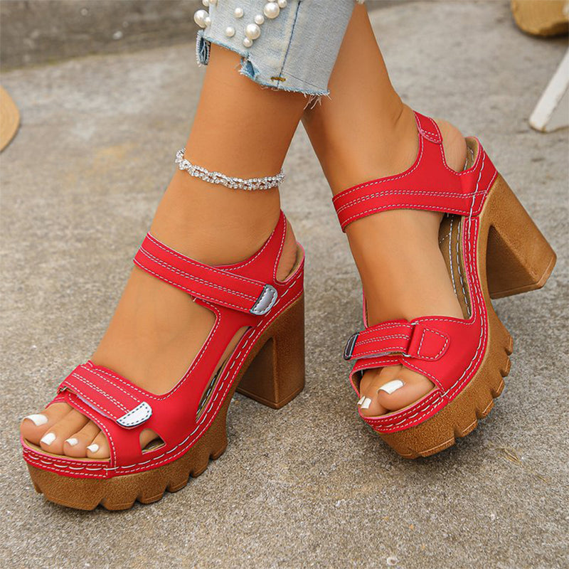 ๐ก FLASH SALE: 50% OFF! ๐๏ธ Women's Platform One-Strap Sandals โ Adjustable Velcro, Cushioned Insole & Anti-Slip Grip โจ