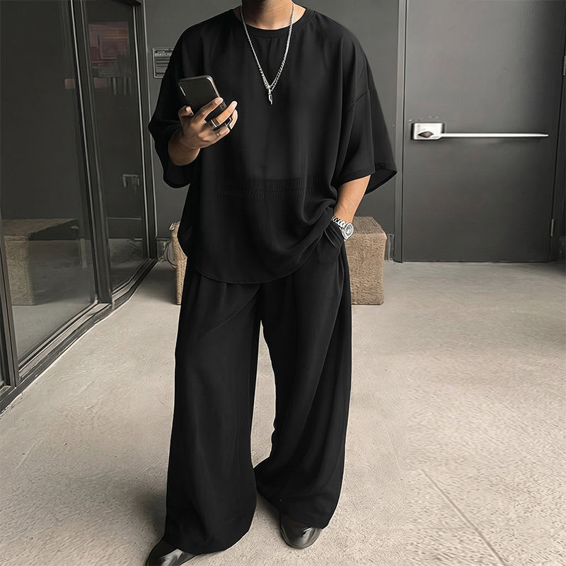 ⭐ -50% ⭐ Free Shipping! Men's T-shirt + Wide-Leg Pants Two-Piece Set 👖
