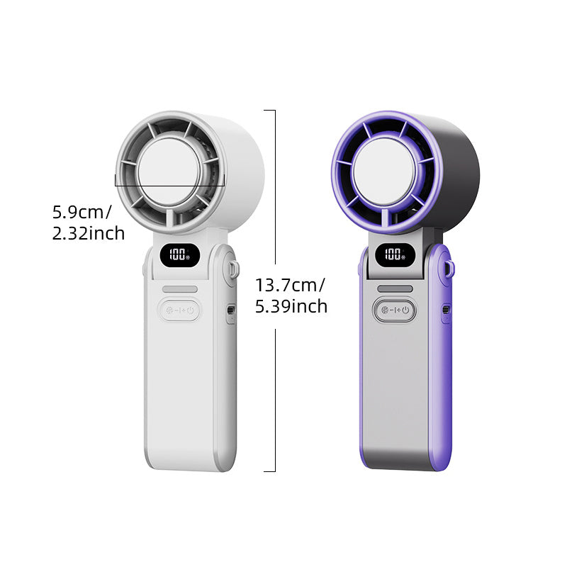 🌬️ Portable 3-in-1 Cooling Fan with Digital Display – Ultra-Long Battery Life, Compact & Foldable for Travel, Office & Bedroom