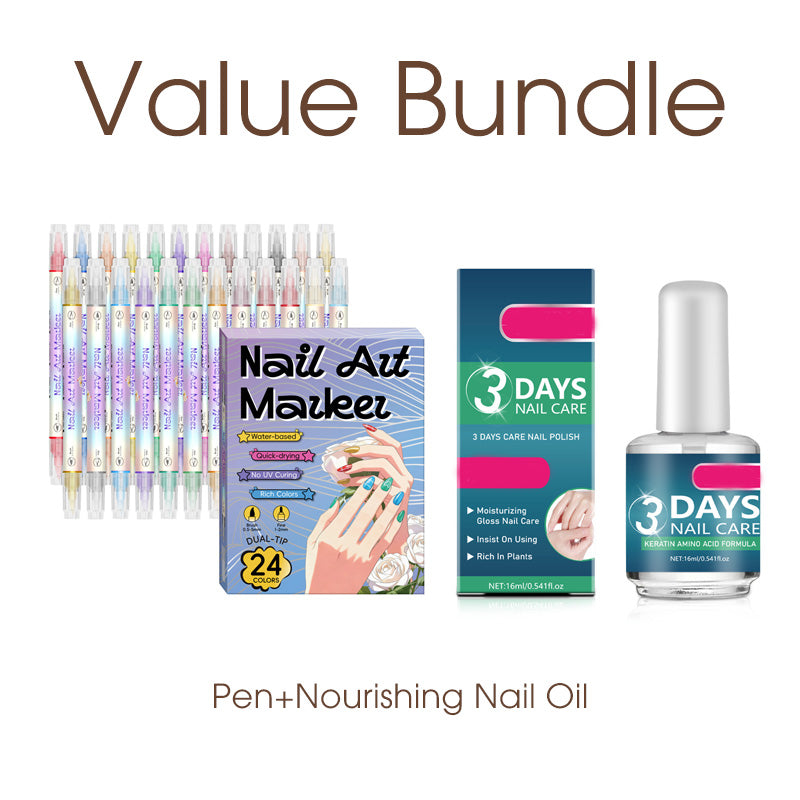 โ๏ธ๐ Dual-Tip Nail Art Pen Set โ Draw Like a Pro | Waterproof & Quick Dry ๐ง๐จ | 12+ Colors ๐