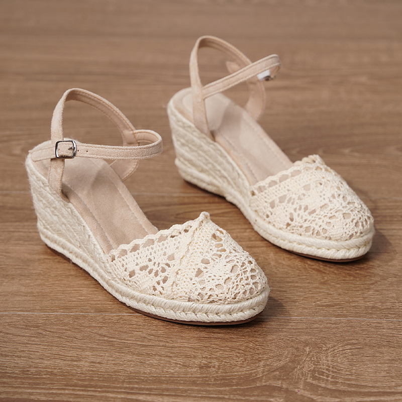 ๐ก50% OFF NOW! ๐ Women's Wedge Sandals โ Breathable straw woven & lightweight โ Cushioned footbed, non-slip sole โ perfect for summer, beach or casual days โ๏ธ