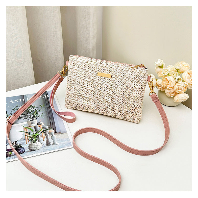 🎁2026 New Arrivals 50% OFF💥Women's Woven Straw Shoulder Clutch Bag – Lightweight, Versatile, Metallic Accents ✨