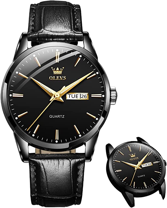 ⌚50% OFF! 💥 Men's Simple Watch with Day & Date – Stainless Steel, Luminous Hands, Classic ✨