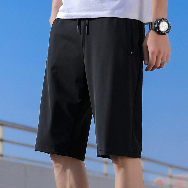 🔥Summer Hot Sale 50% OFF:Only £14.99‼️❄️Men’s Stretch Ice Silk Shorts🧊Cool Ice Silk Fabric☁️🤸4-Way Stretch Elastic Fit💦Sweat-Wicking No Sticky Skin🎗️Elastic Drawstring Waist For Daily & Loungewear