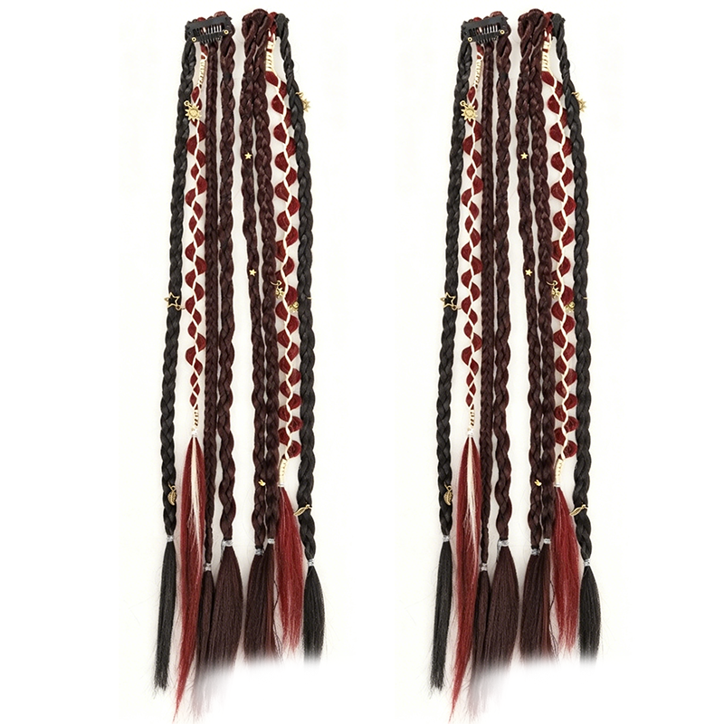 ๐โโ๏ธ 50% OFF! โจ Maillard Style Pre-Braided Hair Extensions โ Bohemian Braids, Metallic Accents, Festival Ready ๐ธ