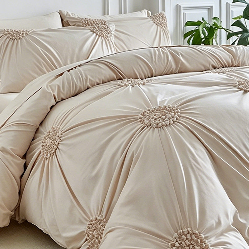 ๐ข๐ข50% OFF !! โฐ Elegant Pinch Pleat Duvet Cover Set โ Wrinkle-Resistant, Breathable & Machine Washable. A Fresh, Inviting Bed Made Easy ๐ฟ