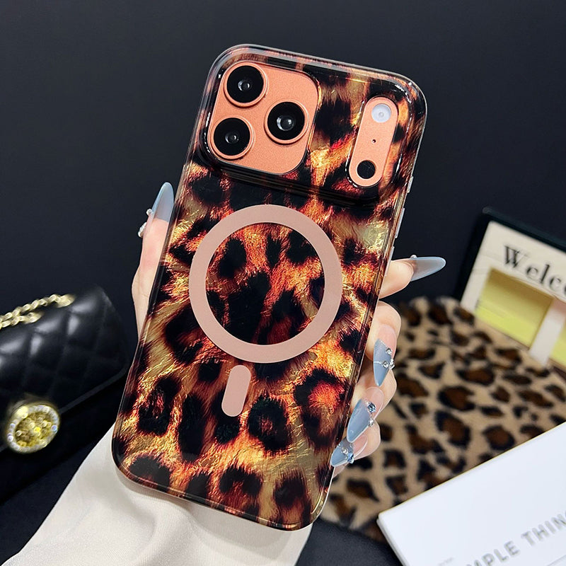 ๐ฑ 50% OFF โ Magnetic Leopard Print Phone Case โ Fierce Style, Strong Grip! | Built-in Magnets for Car Mounts | 360ยฐ Drop Protection ๐โจ