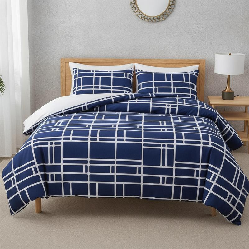 🛏️Modern Minimalist Geometric Bedding Se