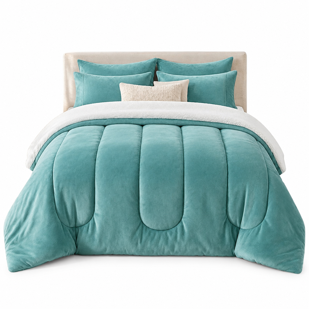 ❄️ LIMITED-TIME 50% OFF! 🧸 Milk Velvet Sherpa Winter Comforter – Dual-Sided Plush, Heat Lock, No Shift Fill ✨
