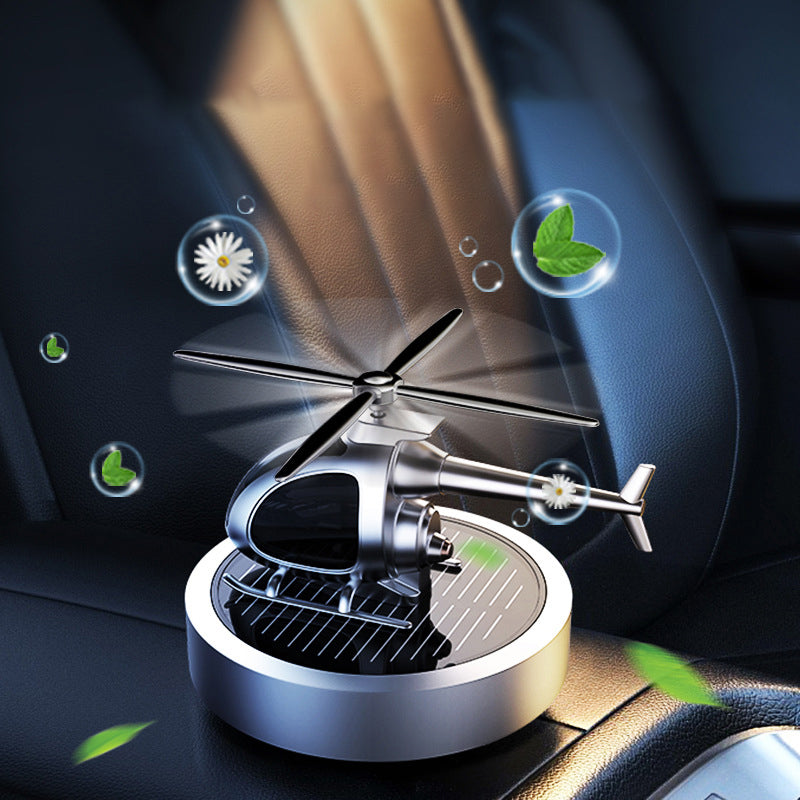 🚁 50% OFF NOW! ⚡ Metal Solar Helicopter Air Freshener – Solar powered rotation & stylish decor – Fresh scent diffuser, perfect for car dashboard or desk – eco-friendly and fun 🌿