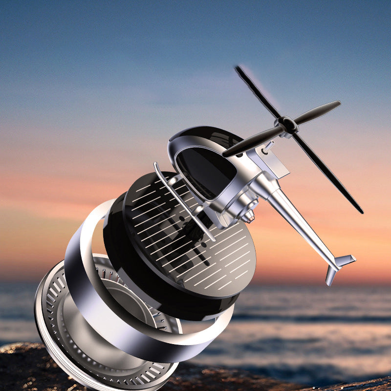 🚁 50% OFF NOW! ⚡ Metal Solar Helicopter Air Freshener – Solar powered rotation & stylish decor – Fresh scent diffuser, perfect for car dashboard or desk – eco-friendly and fun 🌿