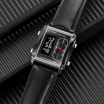 ⏳Limited Time Special 50% OFF💥🎁Men's Square Creative Dual-Movement Multifunctional Sports Watch