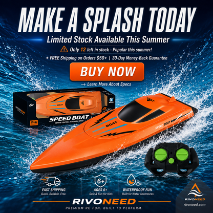 🥳2026 HOT SALE🥳💞50K+ SOLD!🌊⚡ 50% OFF! Dual‑Motor RC Boat – Twin engines, 2.4GHz control, waterproof & impact‑resistant. Slice through waves at insane speed! 🌊🚤