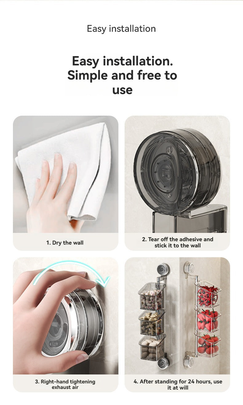 🔥Hot Sale🔥Perforated Suction Cup Spice Storage Rack（50% OFF）