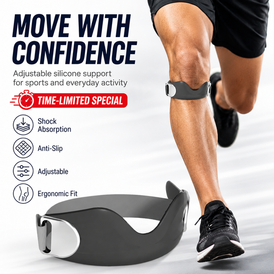 🔥50% OFF！⏰️ Silicone Patella Knee Strap for Knee Pain Relief🦵