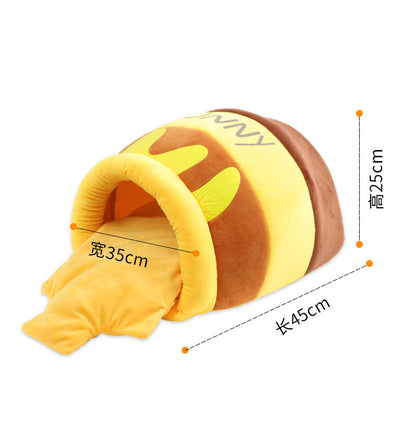 Warm Honey Pot Pet Bed for Cat & Dog