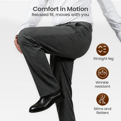 🥳Men's Casual Wide-Leg Pants – Breezy pleated front, easy pull-on style👖