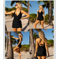 🩱2026 New Type 50% OFF👙Deep V Cross-Back Ruched One-Piece Swimsuit