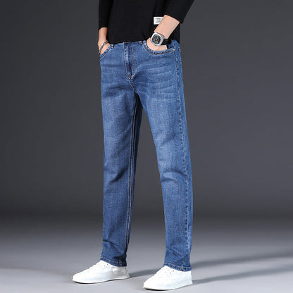 📢📢50% OFF !! ⏰Men's Elastic High Waist Straight Leg Jeans – Stretch Cotton, Breathable, Classic Fit ✨