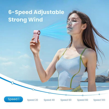 🌬️ Buy 1 Get 1 Free⭐Turbo Handheld Fan – LED Display, 6 Speeds, 3000mAh 🔋