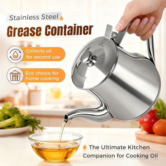 🍳50% OFF – Stainless Steel Oil Filter Pot – Strain, Store & Pour! | Reusable Filter + Durable Build | Keep Your Cooking Oil Clean & Fresh 🧈✨