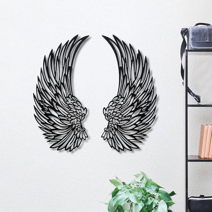 📢📢50% OFF🌟🌟Angel Wings Wall Art In Metal With LED Lights