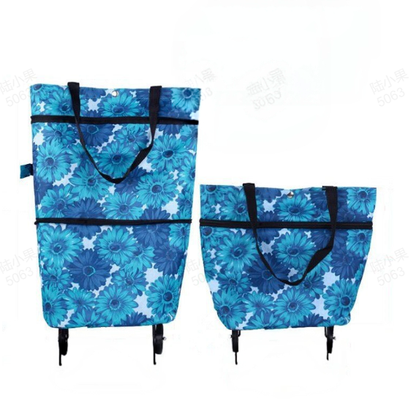 💥 Last Day! Special Sale 🛒 Foldable Grocery Cart Bag – The Rolling Shopping Bag That Saves Your Back