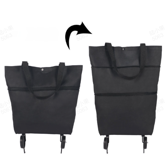 💥 Last Day! Special Sale 🛒 Foldable Grocery Cart Bag – The Rolling Shopping Bag That Saves Your Back