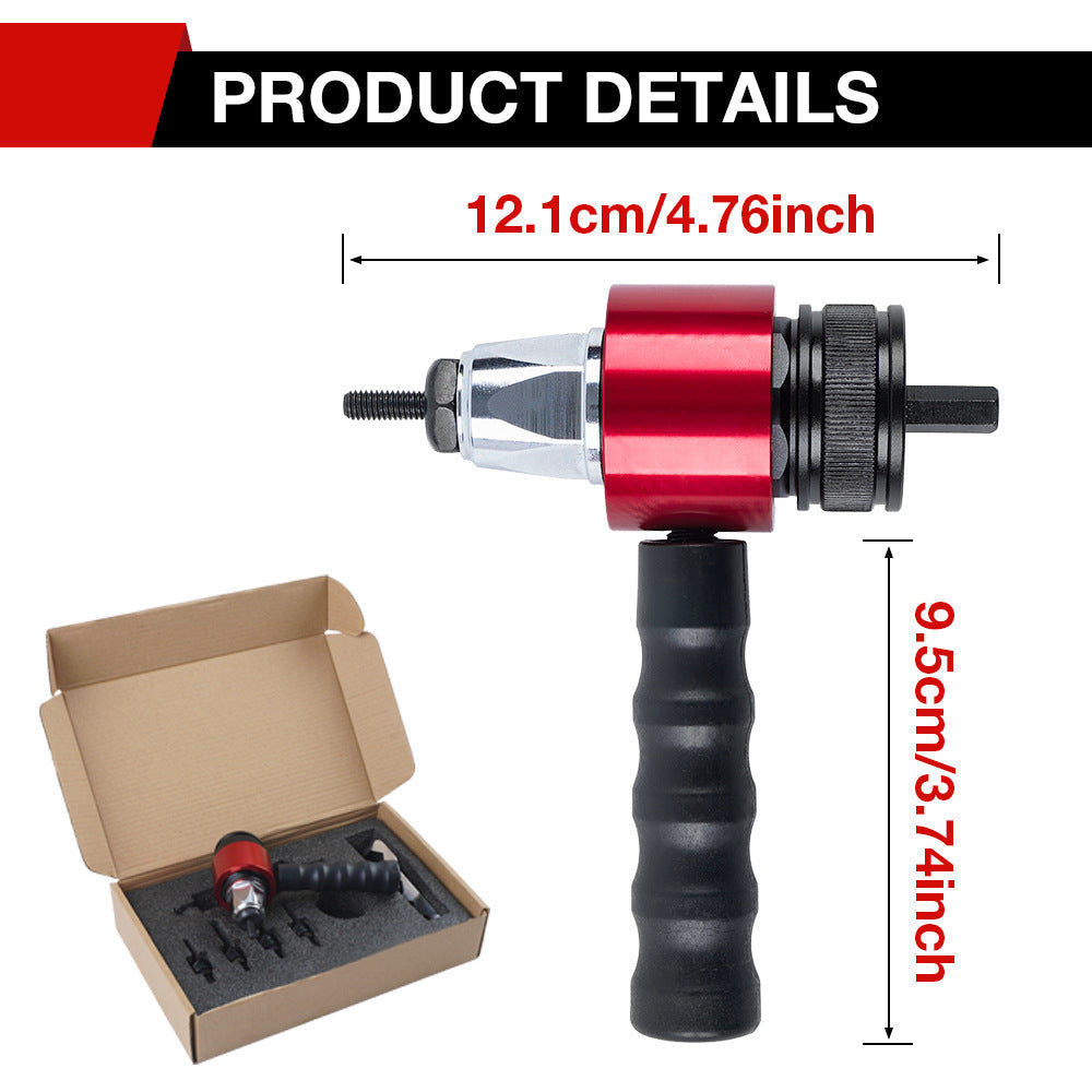 🔥M3-M8 Electric Rivet Gun Adapter Kit – Power Drill Attachment for Blind Rivets