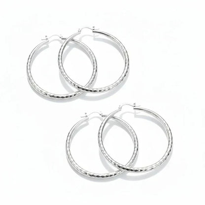 🌸 50% OFF NOW! 🌸 Diamond-Cut Hoop Earrings for Women – Elegant, Sparkling 💎ond-Cut Hoop Earrings for Women