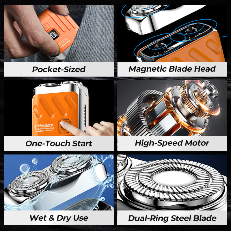 🥳2026 HOT SALE🥳💞50K+ SOLD!🌊🌀 50% OFF! Rotary Electric Shaver – 360° precise shaving, quiet & smooth. IPX7 waterproof, easy rinse. Compact design, gentle on sensitive skin. A daily essential. 🪒🕊️