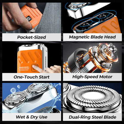 🥳2026 HOT SALE🥳💞50K+ SOLD!🌊🌀 50% OFF! Rotary Electric Shaver – 360° precise shaving, quiet & smooth. IPX7 waterproof, easy rinse. Compact design, gentle on sensitive skin. A daily essential. 🪒🕊️