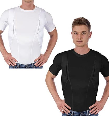 🎁 Sale 49% OFF⏳MEN'S CONCEALED LEATHER HOLSTER T-SHIRT (BUY 2 FREE SHIPPING)