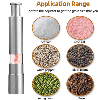 ⚡【Professional Grade】 Salt, Pepper & Spice Grinder⚡| Refillable Glass Chambers (Buy 2 Get 1 FREE)