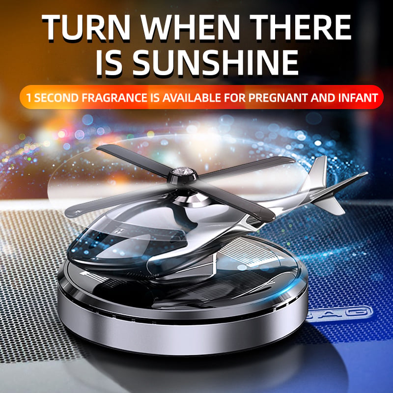 🚁 50% OFF NOW! ⚡ Metal Solar Helicopter Air Freshener – Solar powered rotation & stylish decor – Fresh scent diffuser, perfect for car dashboard or desk – eco-friendly and fun 🌿