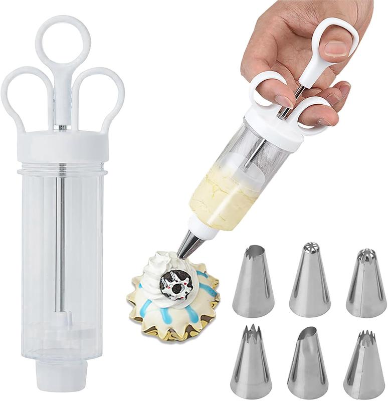 🎉 2026 Sale — Over 21,000 Sold! 🧁✨ Stop wrestling with messy piping bags — this stainless steel decorating gun fills, frosts, and finishes in seconds. 18 tips, one tool, endless creativity. 🍰