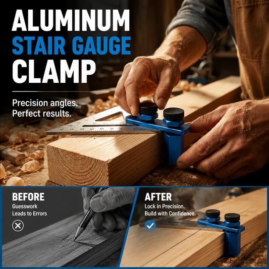 ⏰💰 50% OFF – Aluminum Stair Gauge Clamp – Precision Layout, Secure Locking | Durable Build for Carpenters & DIYers 🛠️🔩✨