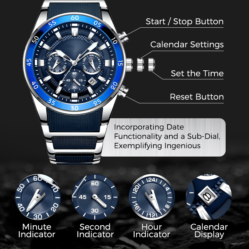 ⌚ 50% OFF! ⏳ Men's Waterproof Multifunctional Quartz Watch – Stylish & Durable ✨
