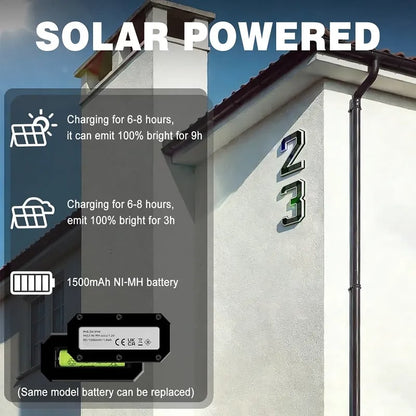🔥Last Day 50% OFF🔥Solar Lighted House Numbers LED Numbers, Waterproof for Outside