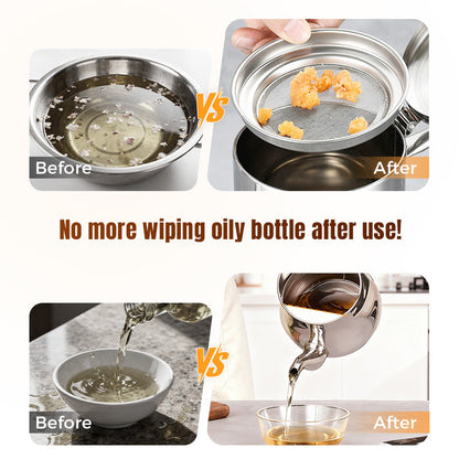 🍳50% OFF – Stainless Steel Oil Filter Pot – Strain, Store & Pour! | Reusable Filter + Durable Build | Keep Your Cooking Oil Clean & Fresh 🧈✨