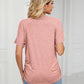 💕Hot Promotion- UP TO 50% OFF🌷👚Women's Short Sleeve V Neck Dolman Tops with Side Shirring