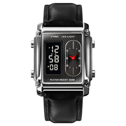 ⏳Limited Time Special 50% OFF💥🎁Men's Square Creative Dual-Movement Multifunctional Sports Watch