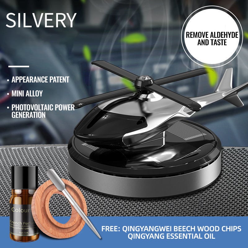 🚁 50% OFF NOW! ⏰ Metal Solar Helicopter Air Freshener – Rotating blades & eco-friendly – Solar-powered, no batteries – perfect for car dashboard or desk – fun & functional 🚗