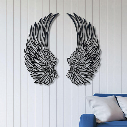 📢📢50% OFF🌟🌟Angel Wings Wall Art In Metal With LED Lights