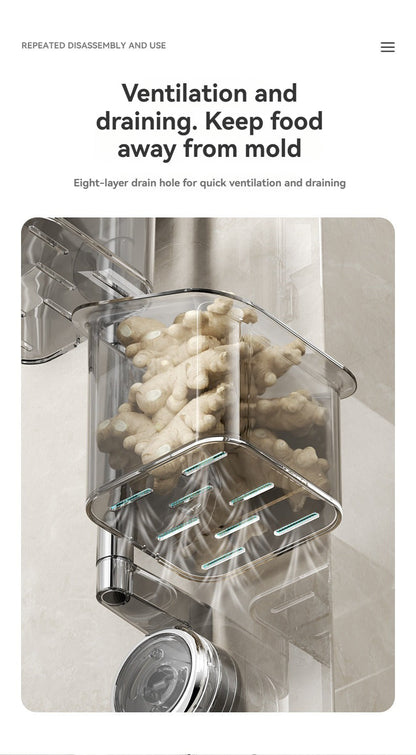 🔥Hot Sale🔥Perforated Suction Cup Spice Storage Rack（50% OFF）