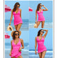 🩱2026 New Type 50% OFF👙Deep V Cross-Back Ruched One-Piece Swimsuit